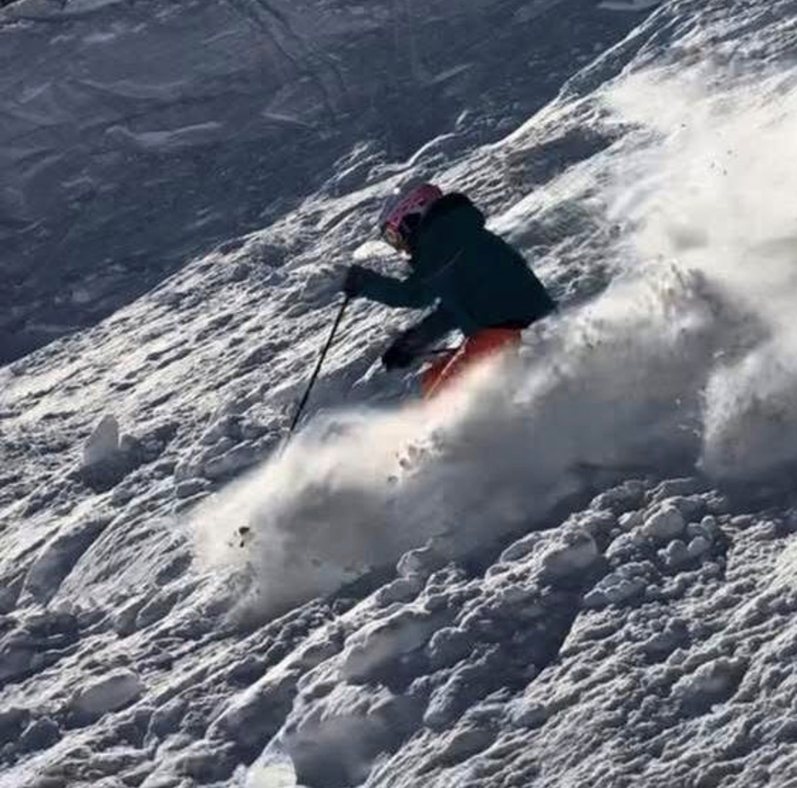 Alex heli-skiing